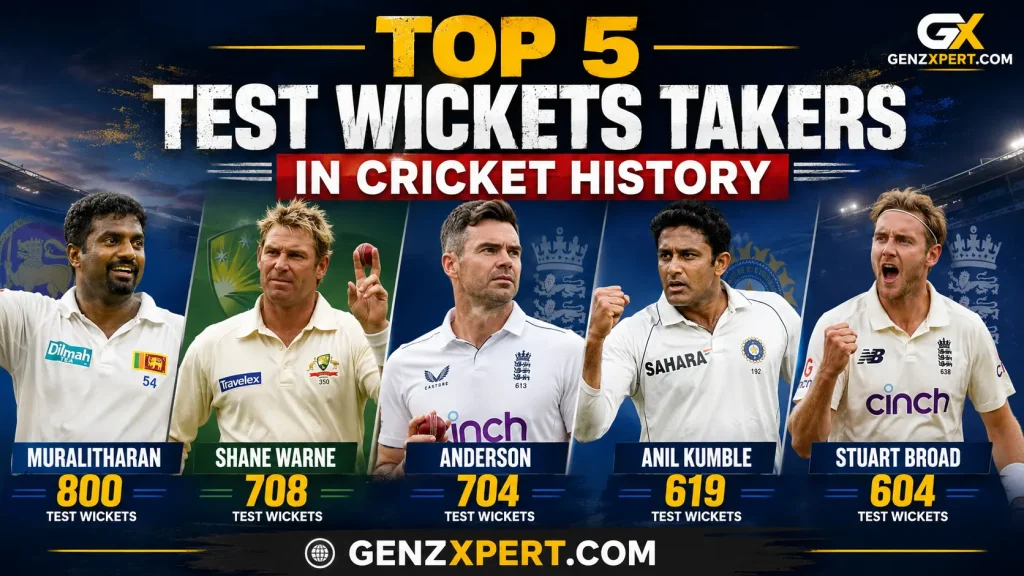 Top 5 Test Wicket Takers in Cricket History