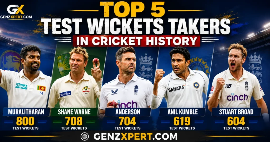 Top 5 Test Wicket Takers in Cricket History