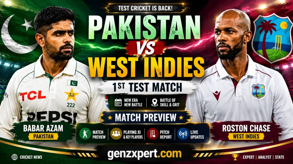 Pakistan vs West Indies 1st Test Preview 2026: